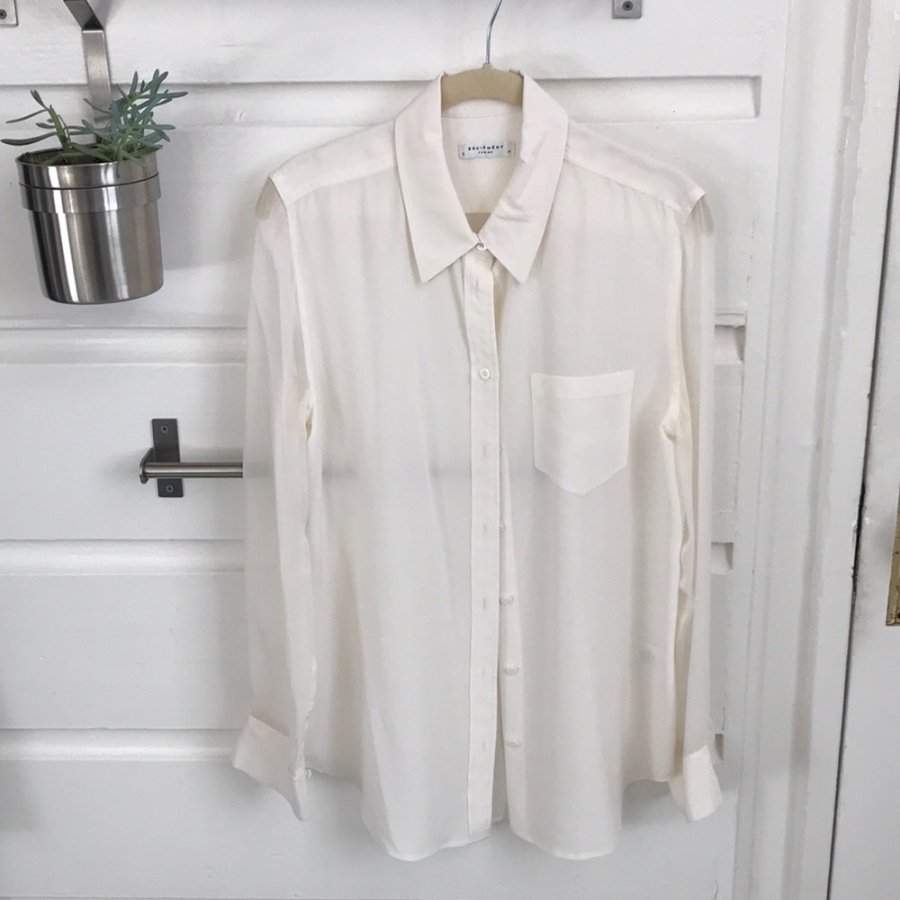 make an offer! Off-white Equipment silk longsleeve
